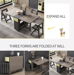 Klappbares rechteckiges Esstisch-Set – elegante, platzsparende Möbel