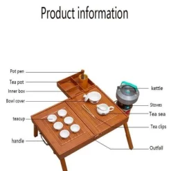 Klappbares tragbares Campingtisch-Set – Reisetisch mit Stühlen