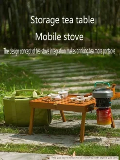 Klappbares tragbares Campingtisch-Set – Reisetisch mit Stühlen