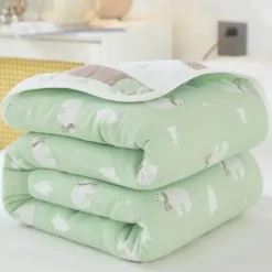 Klassische Baumwolldecke – Sechslagige dünne Gazedecke für Betten und Sofas