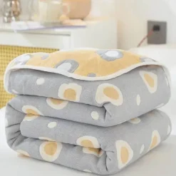 Klassische Baumwolldecke – Sechslagige dünne Gazedecke für Betten und Sofas