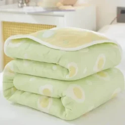 Klassische Baumwolldecke – Sechslagige dünne Gazedecke für Betten und Sofas