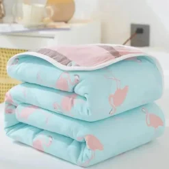 Klassische Baumwolldecke – Sechslagige dünne Gazedecke für Betten und Sofas