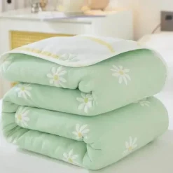 Klassische Baumwolldecke – Sechslagige dünne Gazedecke für Betten und Sofas