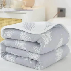 Klassische Baumwolldecke – Sechslagige dünne Gazedecke für Betten und Sofas