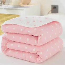 Klassische Baumwolldecke – Sechslagige dünne Gazedecke für Betten und Sofas