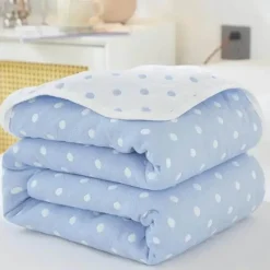 Klassische Baumwolldecke – Sechslagige dünne Gazedecke für Betten und Sofas