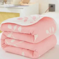 Klassische Baumwolldecke – Sechslagige dünne Gazedecke für Betten und Sofas