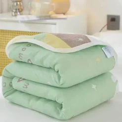 Klassische Baumwolldecke – Sechslagige dünne Gazedecke für Betten und Sofas