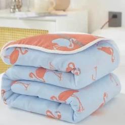 Klassische Baumwolldecke – Sechslagige dünne Gazedecke für Betten und Sofas