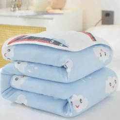 Klassische Baumwolldecke – Sechslagige dünne Gazedecke für Betten und Sofas