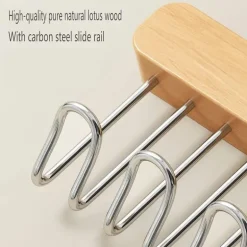 Kleiderbügel aus Holz – Ausziehbare Kleiderstange mit 8/12 Haken