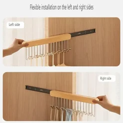 Kleiderbügel aus Holz – Ausziehbare Kleiderstange mit 8/12 Haken