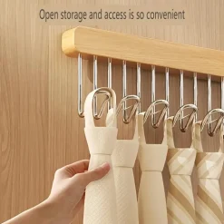 Kleiderbügel aus Holz – Ausziehbare Kleiderstange mit 8/12 Haken