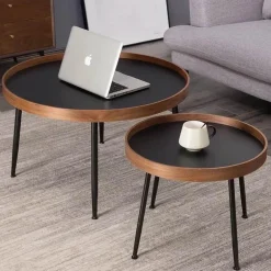 Kleiner runder Couchtisch – Minimalistisches nordisches Design für moderne Wohnungen