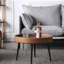 Kleiner runder Couchtisch – Minimalistisches nordisches Design für moderne Wohnungen