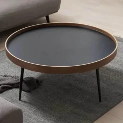 Kleiner runder Couchtisch – Minimalistisches nordisches Design für moderne Wohnungen