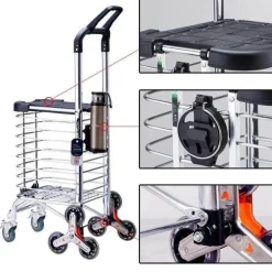 Kletter-Einkaufswagen mit Rädern – leicht zu tragender Einkaufswagen