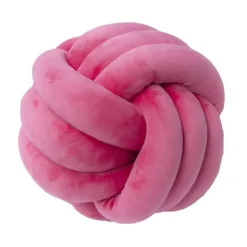 Knotenball-Plüschkissen - Gemütliches Dekokissen