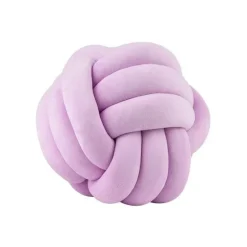 Knotenball-Plüschkissen - Gemütliches Dekokissen