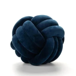 Knotenball-Plüschkissen - Gemütliches Dekokissen