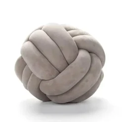 Knotenball-Plüschkissen - Gemütliches Dekokissen