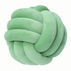Knotenball-Plüschkissen - Gemütliches Dekokissen