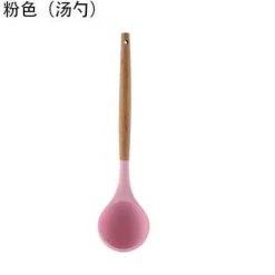 Kochutensilien-Set aus Silikon – Küchenutensilien in Lebensmittelqualität mit Holzgriff