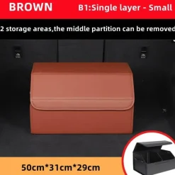 Kofferraum-Organizer aus Leder – Aufbewahrungsbox mit großem Fassungsvermögen