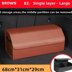 Kofferraum-Organizer aus Leder – Aufbewahrungsbox mit großem Fassungsvermögen