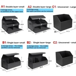 Kofferraum-Organizer aus Leder – Aufbewahrungsbox mit großem Fassungsvermögen