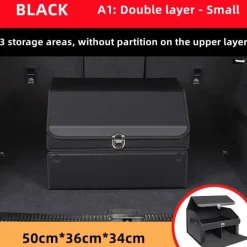 Kofferraum-Organizer aus Leder – Aufbewahrungsbox mit großem Fassungsvermögen