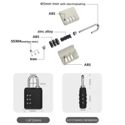 Kombinationsschloss mit Druckknopf – schlüsselloses Sicherheitsschloss