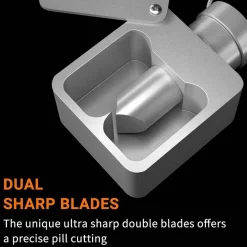 Kompakter, wasserdichter Pillentrenner aus Aluminium – Mini-Medikamenten-Organizer