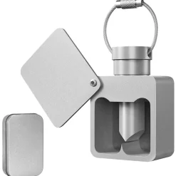 Kompakter, wasserdichter Pillentrenner aus Aluminium – Mini-Medikamenten-Organizer