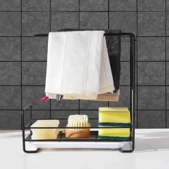 Kompaktes Abtropfgestell für die Küchenspüle – platzsparendes Abtropfgestell aus Eisen