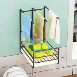 Kompaktes Abtropfgestell für die Küchenspüle – platzsparendes Abtropfgestell aus Eisen