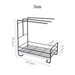 Kompaktes Abtropfgestell für die Küchenspüle – platzsparendes Abtropfgestell aus Eisen