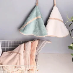 Korallensamt-Handtuch – rundes, weiches, super saugfähiges Badetuch