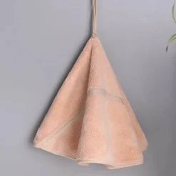 Korallensamt-Handtuch – rundes, weiches, super saugfähiges Badetuch