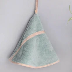 Korallensamt-Handtuch – rundes, weiches, super saugfähiges Badetuch