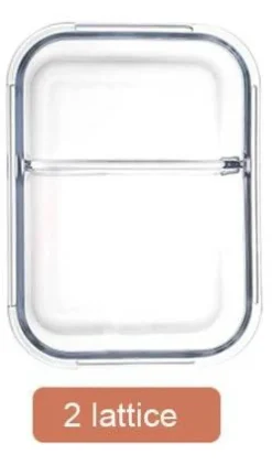 Koreanische Bento-Lunchbox aus Glas – mikrowellengeeignet mit Fächern