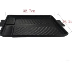 Koreanische Grillpfanne – Antihaftbeschichtetes, rauchfreies Grilltablett für das Kochen im Innen- und Außenbereich