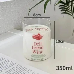 Koreanische hitzebeständige Glasbecher – 350 ml Trinkgläser für Kaffee, Tee, Milch, Bier, Wasser