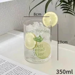 Koreanische hitzebeständige Glasbecher – 350 ml Trinkgläser für Kaffee, Tee, Milch, Bier, Wasser