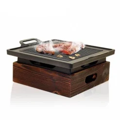 Koreanischer Indoor-Barbecue-Grill – Elegantes Holzdesign