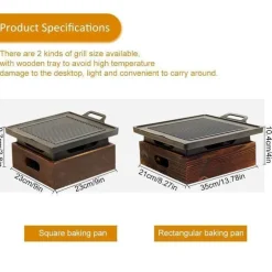 Koreanischer Indoor-Barbecue-Grill – Elegantes Holzdesign