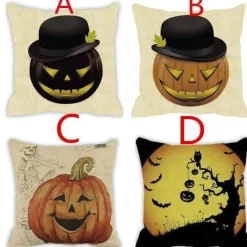 Kürbis Halloween Kissenbezüge - Gruselige Dekokissenbezüge