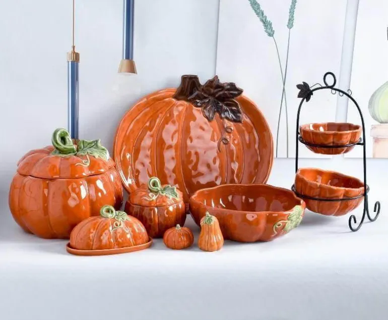 Kürbis Keramik Tasse Schale - Herbst Küchendekor