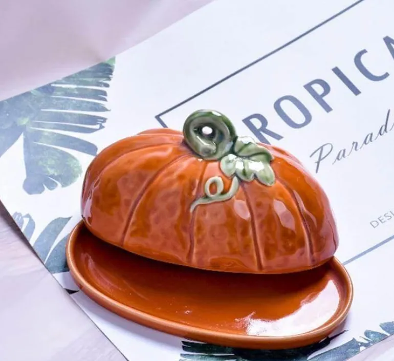 Kürbis Keramik Tasse Schale - Herbst Küchendekor
